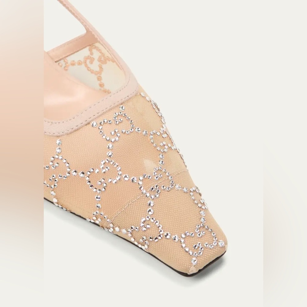 Gucci Nude Heels with Silver Accents - Picture 2 of 15